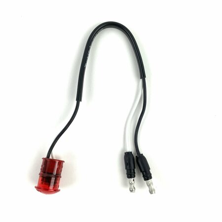 TRUCK-LITE Led, Red Round, 1 Diode, Marker Clearance Light, P2, Hardwired, .180 Bullet Terminal, 12V 33250R3